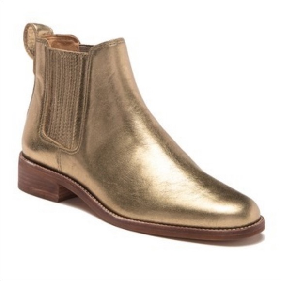 SOLD Madewell Ainsley Chelsea Metallic Ankle - Picture 1 of 7